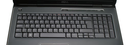 Dell XPS 17 L701X laptop keyboard and trackpad view