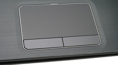 Close-up of Dell XPS 17 L701X laptop touchpad.