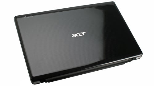 Acer Aspire 5745DG laptop closed lid view showing logo.