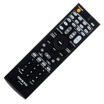 Onkyo TX-SR308 AV receiver remote control.