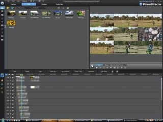 Screenshot of CyberLink PowerDirector 9 video editing software.