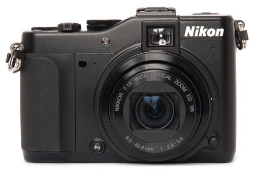 Nikon CoolPix P7000 camera displayed on a white background.