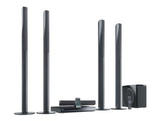 Panasonic SC-BT735 home cinema system with speakers and subwoofer.