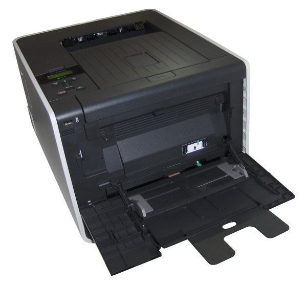 Brother HL-4140CN color laser printer with open tray.