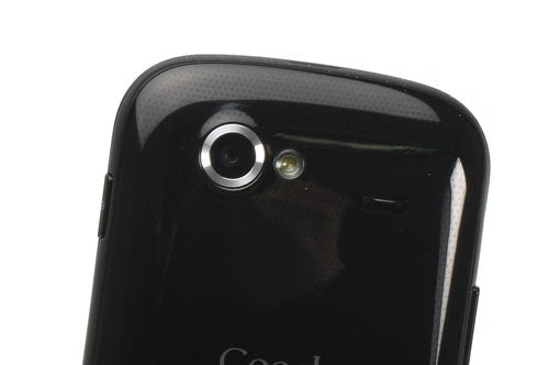 Close-up of Google Nexus S camera and logo.