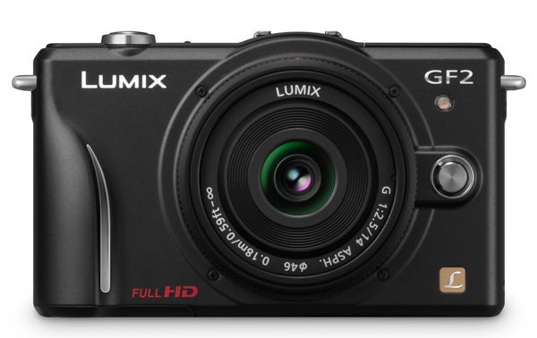 Panasonic Lumix DMC-GF2 camera frontal view.