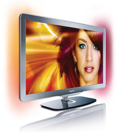 Philips 32PFL7605H LCD TV with colorful display.
