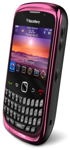 BlackBerry Curve 3G 9300 smartphone in pink color.