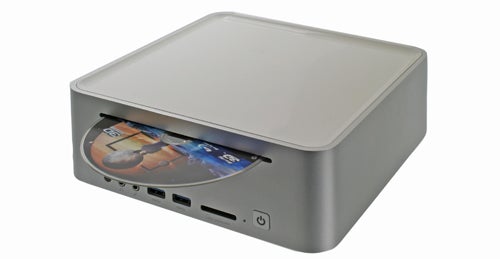 ASRock Vision 3D compact computer system with optical drive.