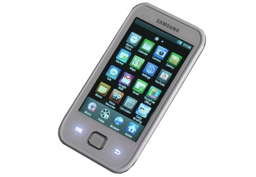 Samsung Galaxy Player 50 on white background.