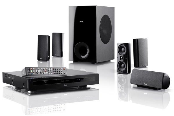 Teufel Impaq 3000 home cinema system with speakers and player.