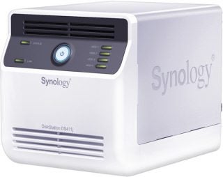 Synology DiskStation DS411j network-attached storage device.