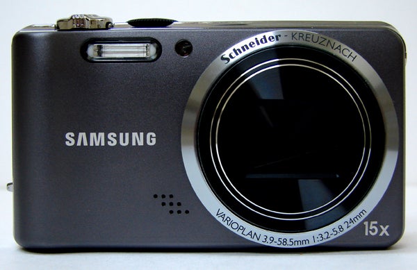 Samsung WB600 digital camera on a white background.