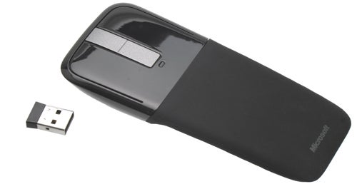 Microsoft Arc Touch Mouse with USB receiver.