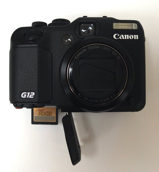 Canon PowerShot G12 camera with a 16GB memory card.