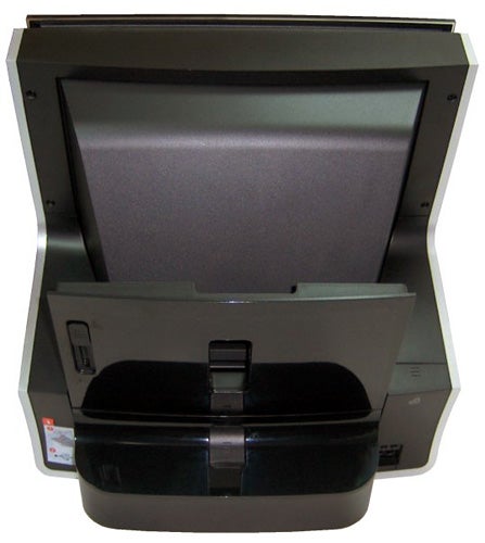 Lexmark Genesis S815 all-in-one printer with open scanner.