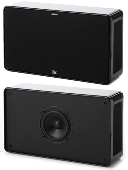Jamo D500 surround speakers in black.