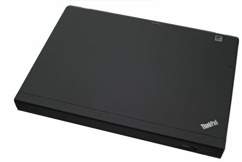 Lenovo ThinkPad W701ds laptop closed on white background.
