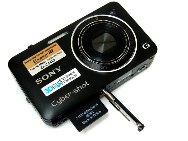 Sony Cyber-shot WX5 camera with lens extended.