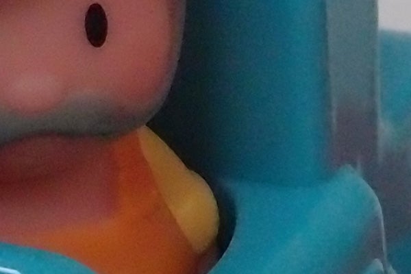 Close-up photo of a colorful toy figure