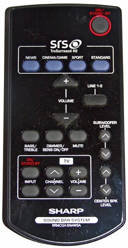 Sharp HT-SB400 soundbar remote control