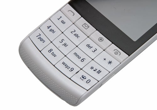 Close-up of Nokia X3-02 Touch and Type keypad.