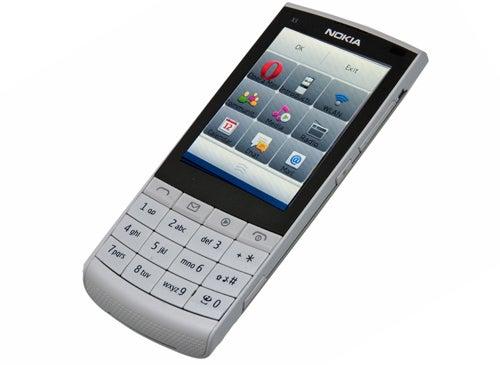 Nokia X3-02 Touch and Type cellphone on white background.