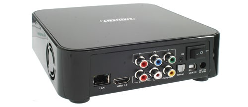Eminent hdMEDIA RT EM7080 media player rear connectors.