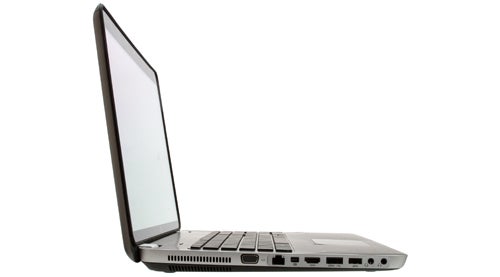 HP Envy 17 3D laptop side profile view on white background.