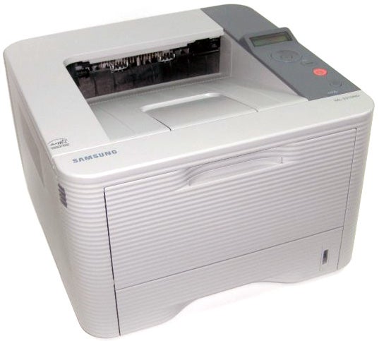 Samsung ML-3310ND mono laser printer on white background.