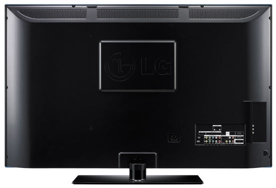 Rear view of LG 50PJ350 plasma television with ports.