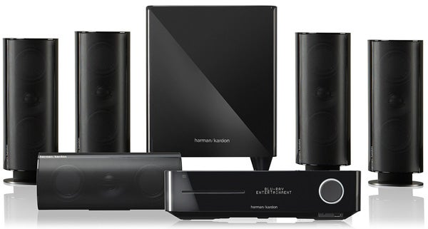 Harman Kardon BDS 800 home theater system with speakers.