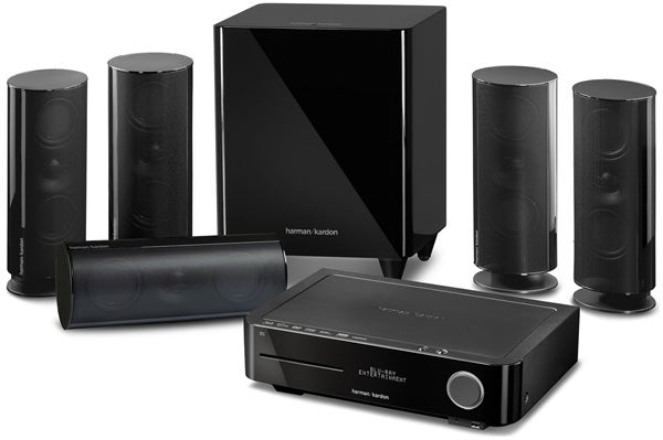 Harman Kardon BDS 800 home theater system with speakers and subwoofer.