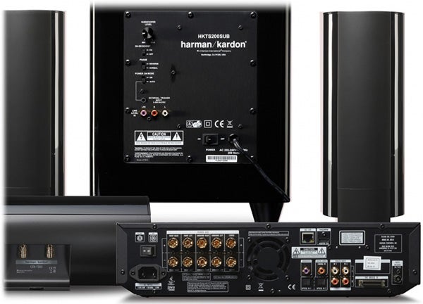 Harman Kardon BDS 800 home theater system components.