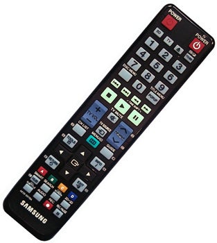 Samsung BD-D8500 Blu-ray player remote control.