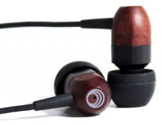 Thinksound ts02+mic earphones with wooden casing.