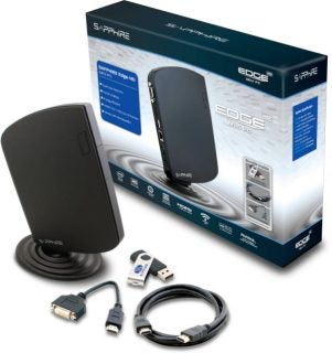 Sapphire Edge HD Mini PC with accessories and packaging.