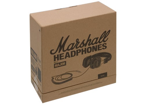 Marshall Major headphones packaging box with product illustration