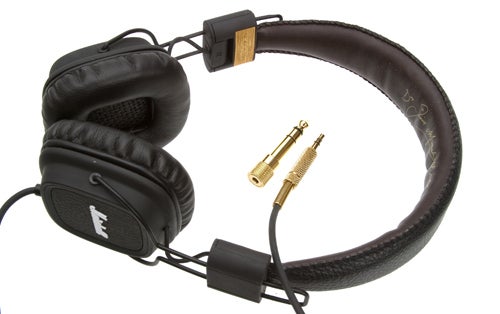 Marshall Major headphones with detachable gold-plated audio jack.