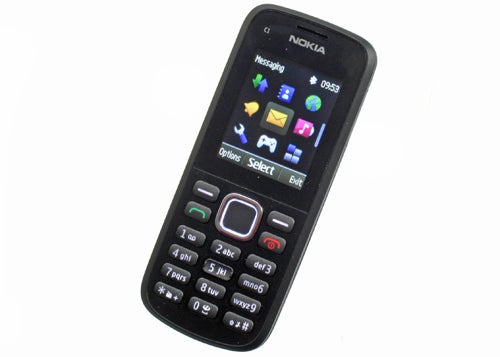 Nokia C1-02 mobile phone with color display.