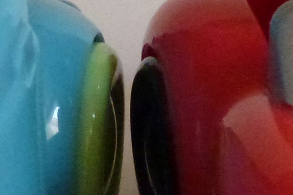 Close-up of colorful balloons photographed with Panasonic Lumix DMC-TZ20.
