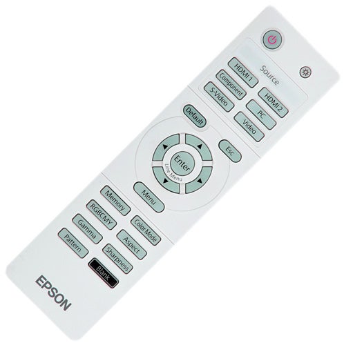 Epson EH-TW3200 projector remote control on white background.