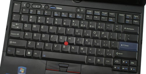 Close-up of Lenovo ThinkPad X220 Tablet keyboard.