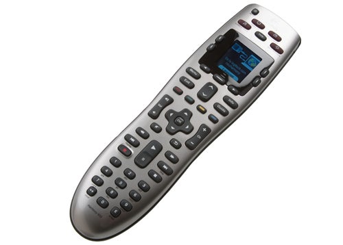Logitech Harmony 650 universal remote control on white background.