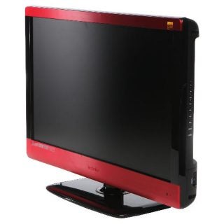 Technika 23-231BR television with red and black design.