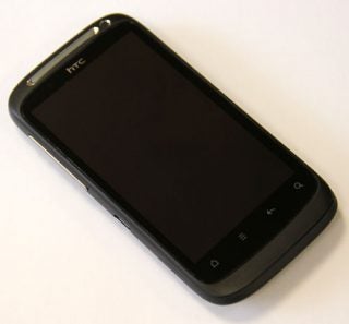 HTC Desire S smartphone on white background.