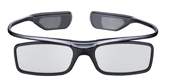 Samsung SSG-3700CR 3D glasses on white background.