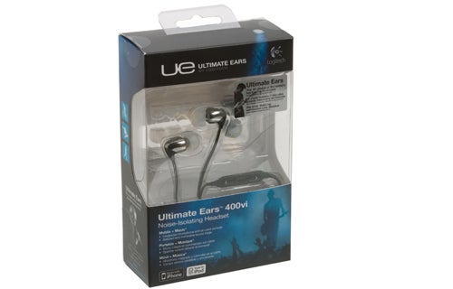 Ultimate Ears 400vi earphones in original packaging.