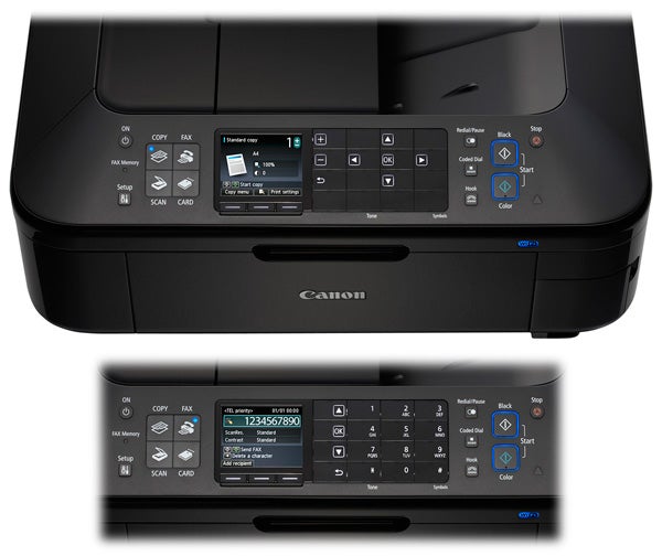 Canon PIXMA MX885 multifunction printer top and control panel view.