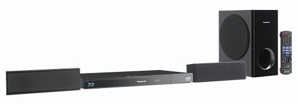 Panasonic SC-BTT262 home theater system with remote.